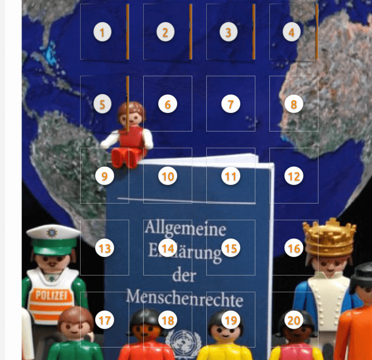 Adventskalender mit Menschenrechten